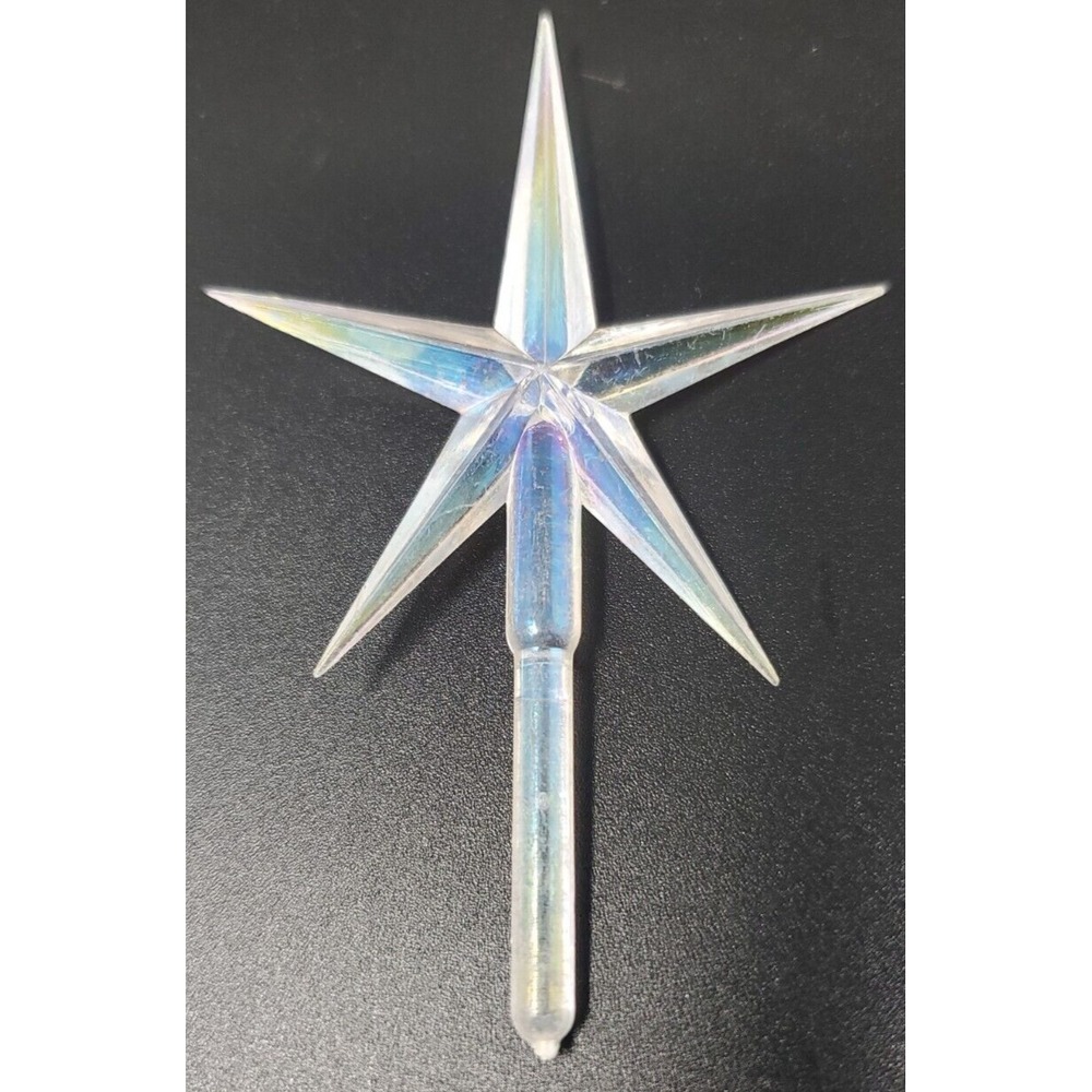 Iridescent Clear Ceramic Christmas‎ Tree  Aurora Star VINTAGE REPLACEMENT